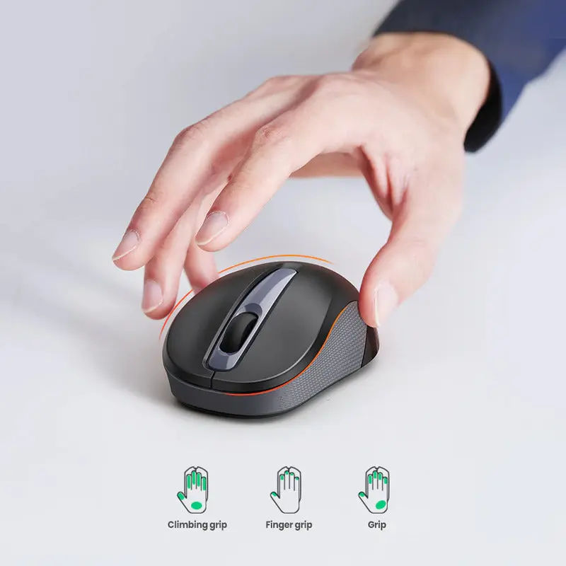 UGREEN 2.4G Silent Wireless Optical Mouse Metal Scroll USB Receiver 2400 DPI PC Laptop Computer Chromebook MacBook (90371) - Image 7