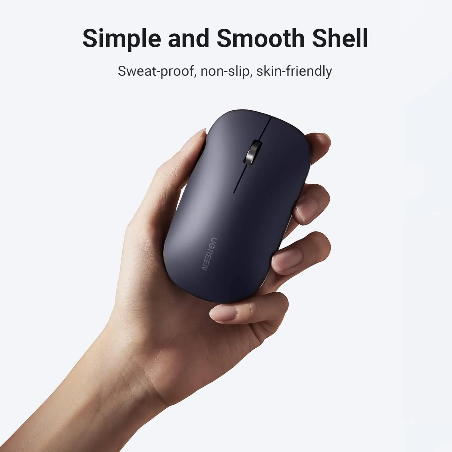 UGREEN 2.4G Silent Wireless Optical Mouse USB Receiver 4000 DPI PC Laptop Computer Chromebook MacBook Black Ergonomic (90372) - Image 3