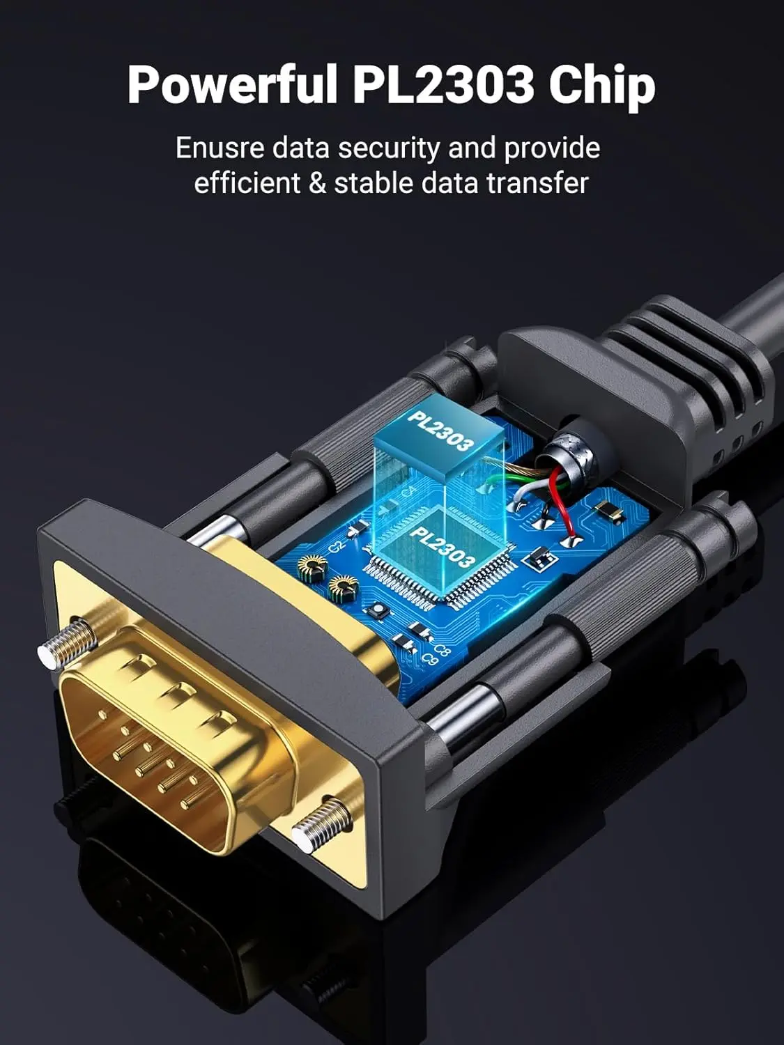 UGREEN USB to RS232 Adapter Cable 2M PL2303 Chipset DB9 Male Serial Converter PC Laptop Router CNC GPS (20222) - Image 6