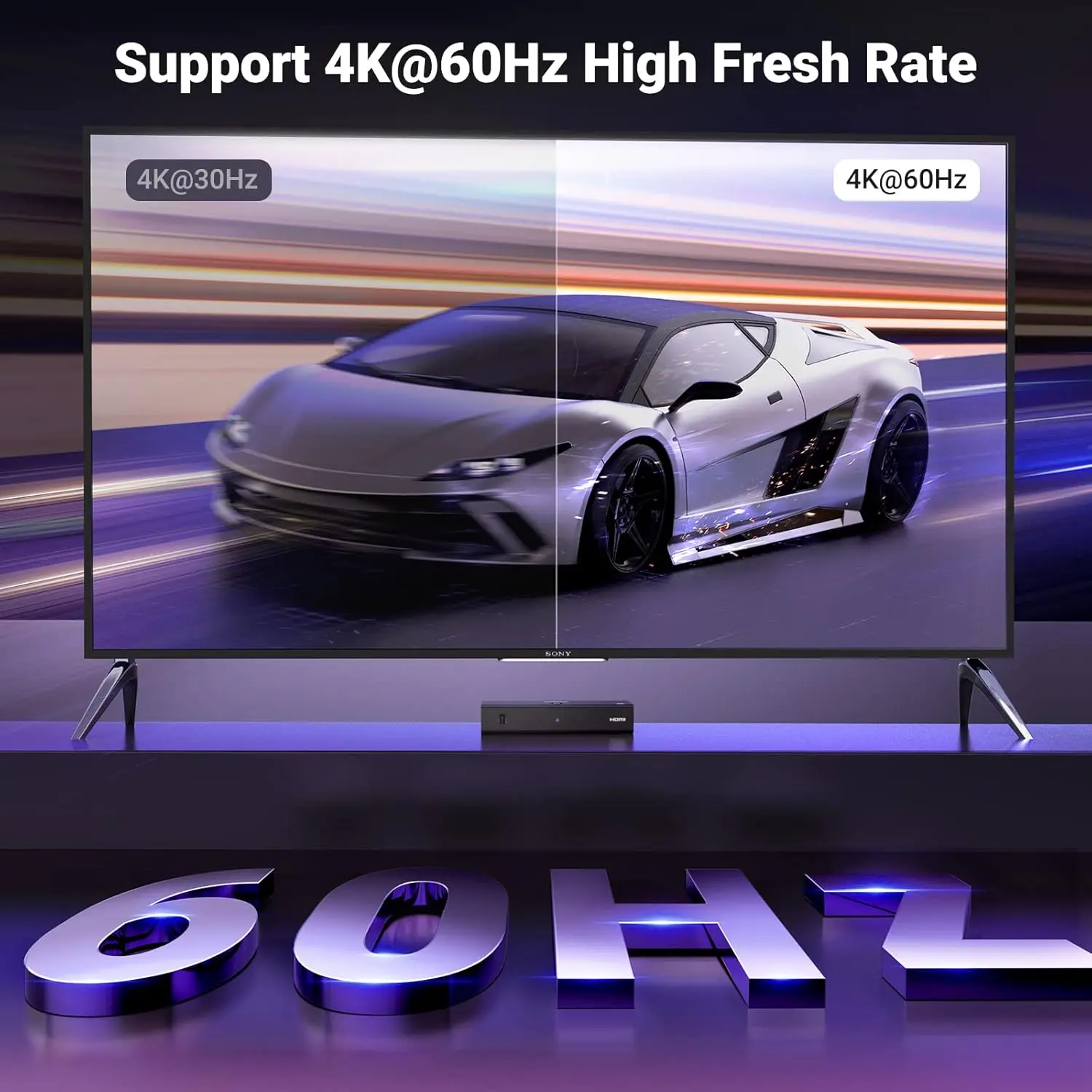 UGREEN 3-in-1 HDMI Switch 4K 60Hz with Remote Control 3 Port HDMI Switcher Box Auto Switching Gaming Console TV 15376 - Image 3