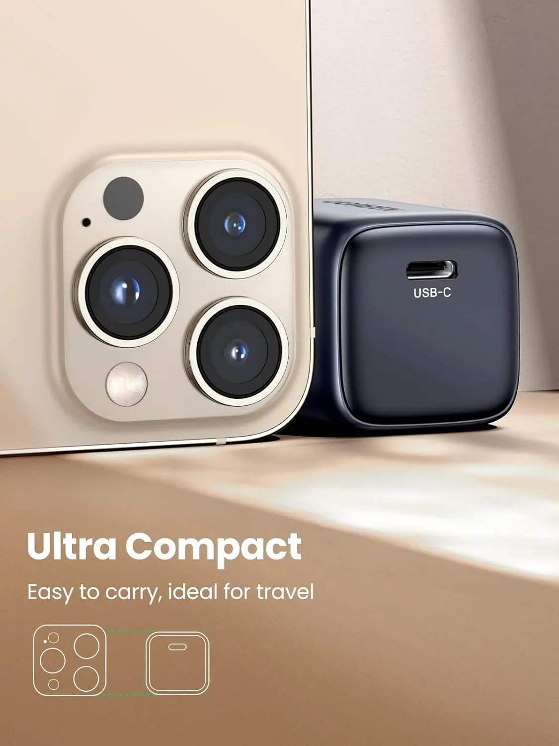 UGREEN Nexode 30W Mini GaN USB-C Charger Compact Fast Wall Charger Power Delivery Foldable iPhone 15 14 iPad Galaxy (90666/EU) - Image 4