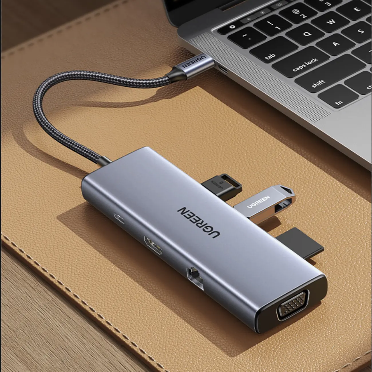 UGREEN 9-in-1 USB-C Docking Station 4K HDMI 100W PD 5Gbps USB 3.0 SD/TF Gigabit Ethernet Audio MacBook Windows Chromebook 15600 - Image 3