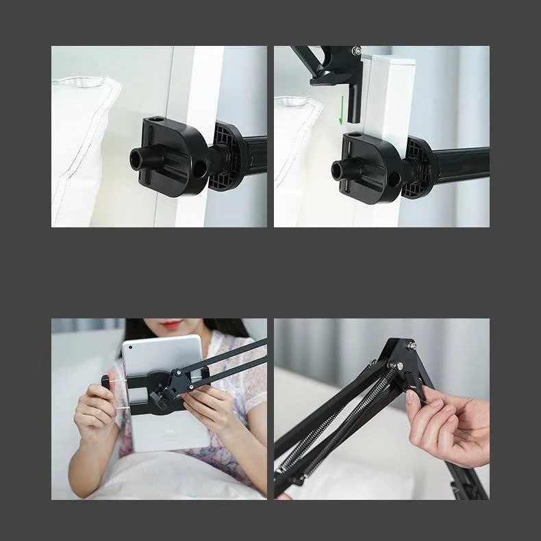 UGREEN Universal Tablet & Phone Holder 360° Rotating with Folding Long Arm – Adjustable 180° Arms, Desk & Bed Clamp (Fits 4"–12.9") (50394) - Image 4